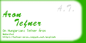 aron tefner business card